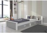 ADRK Ágy matraccal ALDEX SHELF 200x90, Fehér, Világosszürke - mindigbutor