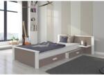 ADRK Ágy ALDEX SHELF 180x80, Fehér, Trüffel - mindigbutor