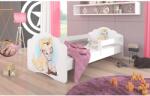 ADRK Ágy matraccal és korláttal CASIMO DOG AND CAT 160x80, Fehér - mindigbutor