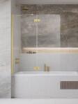 Radaway Essenza Gold PND II arany kádparaván 120B (110002120-09-01L)