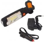  Latarka TS-1108, plastik, 6 LED/COB LED, obudowa z obrotowymi elementami, składany zaczep 360, wbudowany dwuczęściowy silny magnes (hak/magnes, li-ion 2000 mAh 2000 mAh, napięcie 12/230 V) (TS-1108)