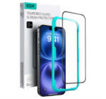ESR képernyővédő üveg (2.5D, 0.33mm, 9H + segédkeret) FEKETE Apple iPhone 16 (GP-164280) (GP-164280)