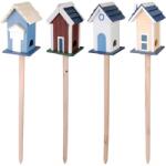 Esschert Design Skandináv stílusú leszúrható fa madárház, kék, 116, 5 cm