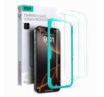 ESR képernyővédő üveg 2db (2.5D, 0.33mm, 9H + segédkeret) ÁTLÁTSZÓ Apple iPhone 16 Pro (GP-162547) (GP-162547)