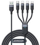 JOYROOM S-1T4018A18 USB-A - 2x Lightning/USB-C /Micro USB 2m fekete (6956116758622)