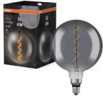 OSRAM LED izzó, kerek, fekete, E27, 4 W, VINTAGE, meleg fehér