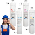 AquaPur - Valrom Pachet rezerve cartuse quick-change pentru ultrafiltrare PUR4 Aquapur Valhoh Valrom recomandat pentru 12 luni cu membrana (PACHET_4_AQUA07000111005)