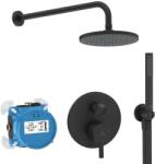 Ideal Standard CeraLine - Zuhanyszett rejtett csapteleppel, testtel, átmérő 20 cm, matt fekete BD193XG (BD193XG)