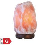 Home SKL 12 sókristálylámpa, fa talp E14 foglalattal, 1, 5 m tápkábel kapcsolóval, 1-2 kg tömegű, 15 W-os izzó tartozék, 230 V