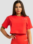 GymBeam Дамска кроп топ тениска Limitless Hot Red XS