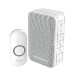 Somogyi Elektronic Honeywell Home DC313NP2 vezeték nélküli csengő, 150m hatótáv, 6 dallam, LED jelzőfény, nyomógomb IP55 védett, 230V-os tápellátás
