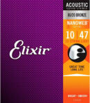  Elixir 11152 80/20 Bronz NanoWeb 12 húros 10-47 akusztikus gitárhúr