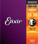  Elixir 16102 NanoWeb foszfor-bronz akusztikus gitárhúr 13-56 - 10% nyitási akció