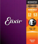  Elixir 16052 NanoWeb foszfor-bronz akusztikus gitárhúr 12-53 - 10% nyitási akció