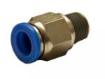 SHPI Conector de plastic pentru furtun de aer, drept, filetat, 1/4, 6mm (PC06-02) (MK-PC06-02)