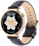  LEATHER Bőr szíj Garmin Lily 2 / Lily 2 Active Black Bamboo Grain készülékhez