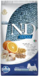 N&D Ocean Dog tőkehal, tönköly, zab&narancs adult mini