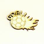  Focilabda 'goal' felirattal. Mérete: 4, 2x3 cm