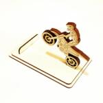  Telefontartó crossmotorral. Mérete: 16x10x10, 5 cm