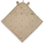 Nuuroo Prosop cu gluga din muselina de bumbac organic - Danila - Beige Surfer - 100 X 100 cm - Nuuroo