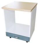 Spectral Mobila Corp pentru cuptor incorporabil cu sertar Zebra, Alb/MDF Albastru, cu blat artar, 60 x 85 x 60 cm