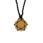 Csakra Shop Csipkés Drágakő Függelék - Hexagonális - Sárga Kvarc