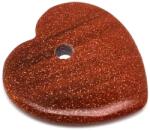 INKA Goldstone vörös átfúrt szív 35x35mm