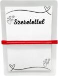 MyVanilla Szeretettel Kártya Védelmező Piros Karkötővel - 2 mm és 3 mm verzióban - myvanilla - 1 899 Ft