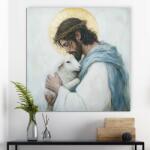 DUBLEZ Tablou cu Isus modern - Realizat din lemn