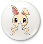 printfashion Póló rágó nyuszi - Kitűző, hűtőmágnes - Fehér (17136176)