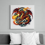 printfashion Sárkány - Vászonkép - Fehér (17198768)