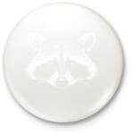 printfashion Mosómedve - Kitűző, hűtőmágnes - Fehér (17155076)