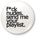 printfashion Playlist. - Kitűző, hűtőmágnes - Fehér (17232592)