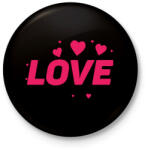 printfashion Love - Kitűző, hűtőmágnes - Fekete (17218565)