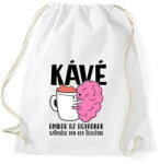 printfashion Kávé amikor az agyadnak szüksége van egy ölelésre - Sportzsák, Tornazsák - Fehér (17306084)