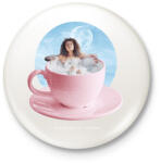 printfashion Kávéfürdő - Kitűző, hűtőmágnes - Fehér (17090689)