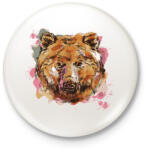 printfashion Medve - Kitűző, hűtőmágnes - Fehér (17058777)