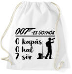 printfashion 007 ügynök horgász - Sportzsák, Tornazsák - Fehér (17220508)