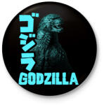 printfashion Godzilla - Kitűző, hűtőmágnes - Fekete (16887953)