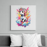 printfashion Unikornis punk - Vászonkép - Fehér (17131257)