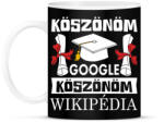 printfashion Köszönöm Google, Köszönöm Wikipédia - Bögre - Fekete (17359356)