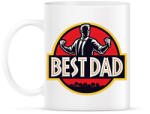 printfashion Legjobb apa Best dad Jurassic park style - Bögre - Fehér (17185249)
