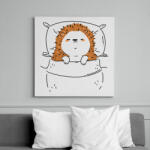 printfashion Alvó süni - Vászonkép - Fehér (17121376)