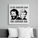 printfashion Bud Spencer és Terence Hill ( Mi ez? Hagymás bab? ) - Vászonkép - Fehér (16946778)