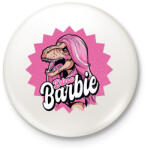 printfashion Dínó Barbie - Kitűző, hűtőmágnes - Fehér (17131226)