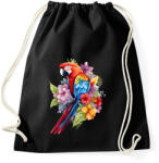 printfashion Papagáj - Sportzsák, Tornazsák - Fekete (17352771)