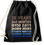 printfashion 30 Years - Sportzsák, Tornazsák - Fekete (16888851)