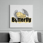 printfashion Butterfly szóvicc - Vászonkép - Fehér (17286054)