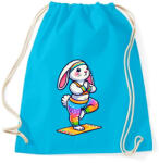 printfashion Jógázó nyuszi - Sportzsák, Tornazsák - Surf blue (16973016)