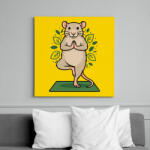 printfashion Rat yoga - Vászonkép - Sárga (17444196)